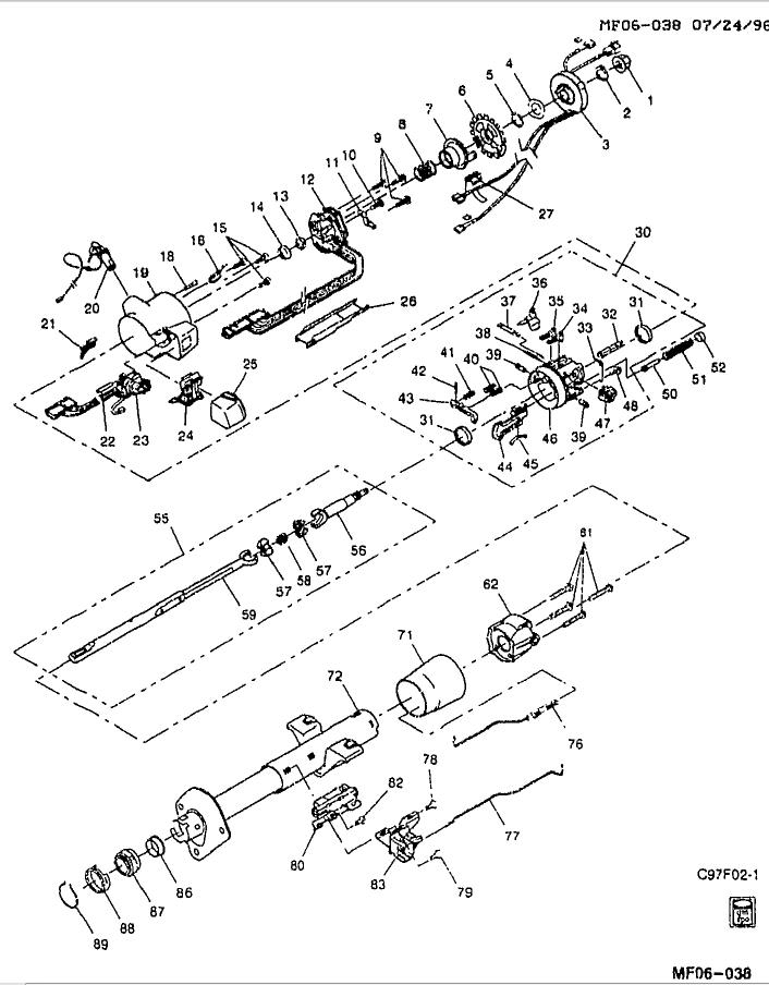 1989 Gmc sierra steering column #2