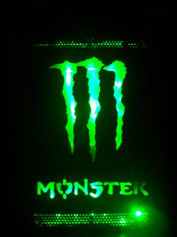 but it is an elite system inside has the monster logo cut into it with