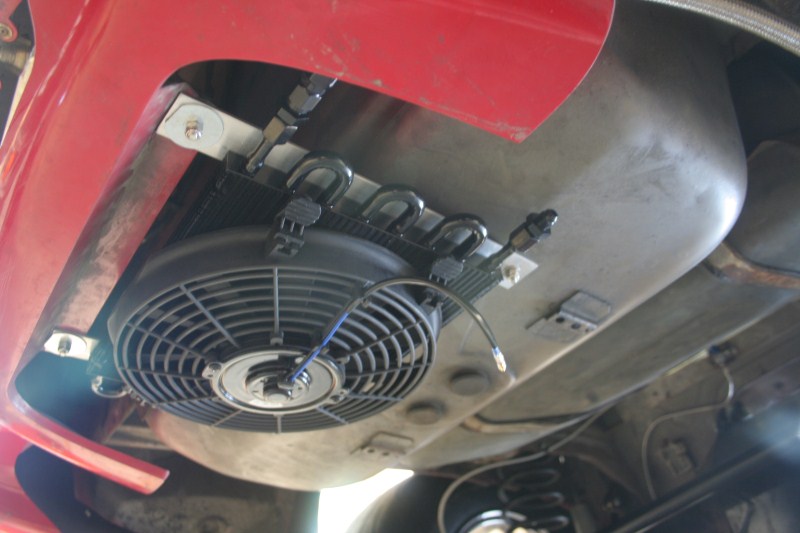 Cooler car under transmission mounting Transmission Cooler