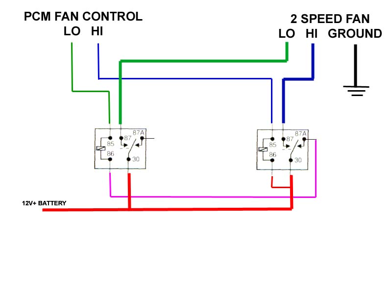 How do I convert 2 fans to a single 2-speed fan? - LS1TECH - Camaro and