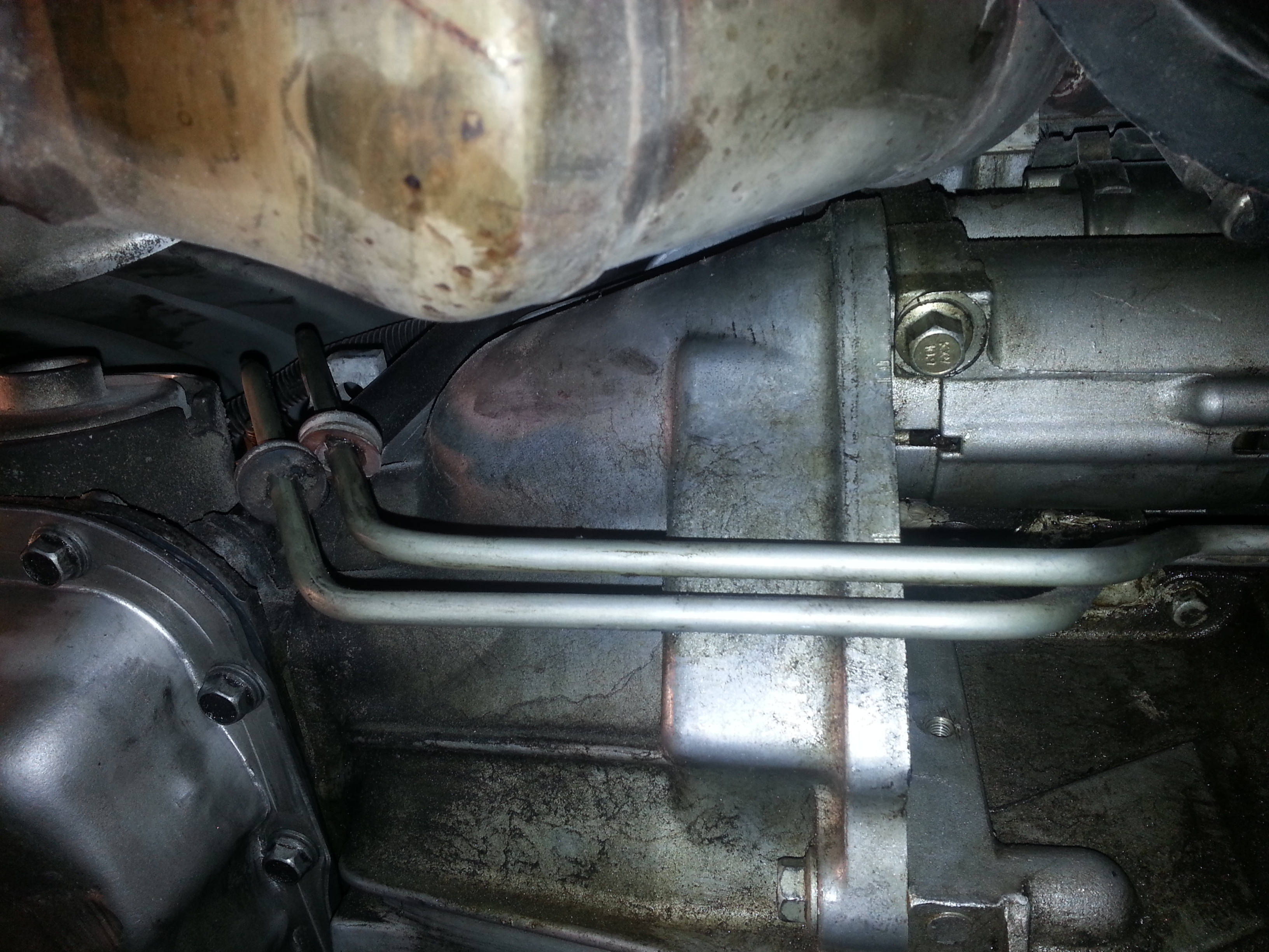 Subaru Transmission Oil Cooler Line Replacement With Basic Hand