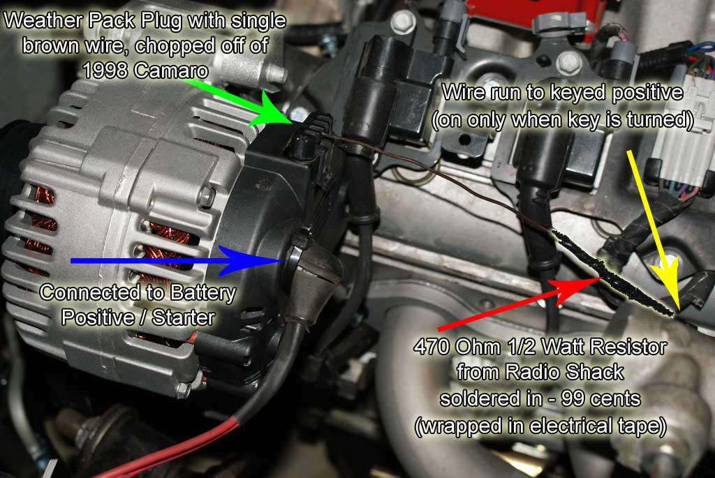 New school alternator to old school - LS1TECH - Camaro and ... c6 corvette fuse box harness 