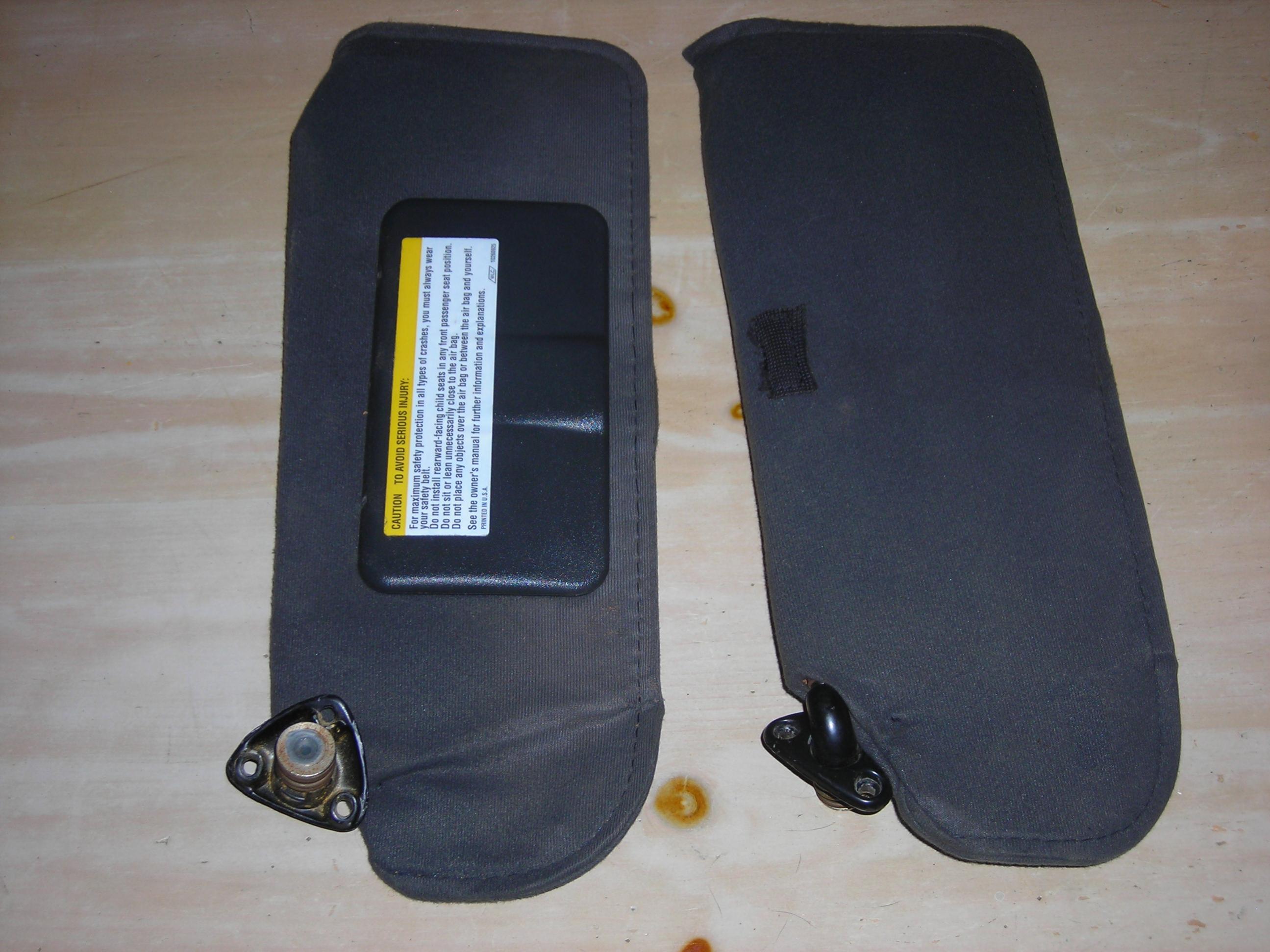 SOLD pair of used GM sun visors for a 98-02 Camaro/Trans 