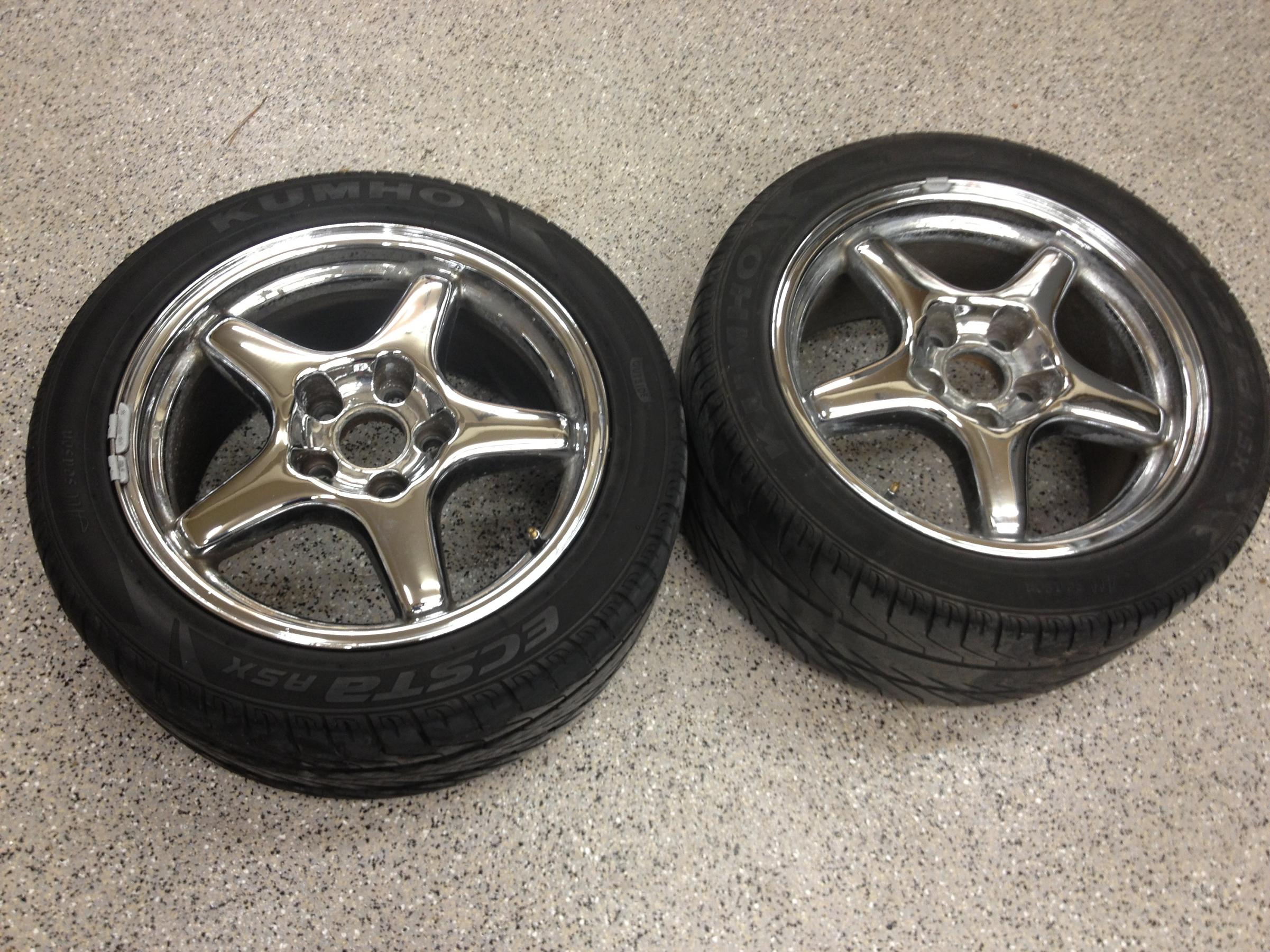 2 Pair of ZR1 Style 17x9.5" OE Chrome Wheels/Tires - LS1TECH - Camaro