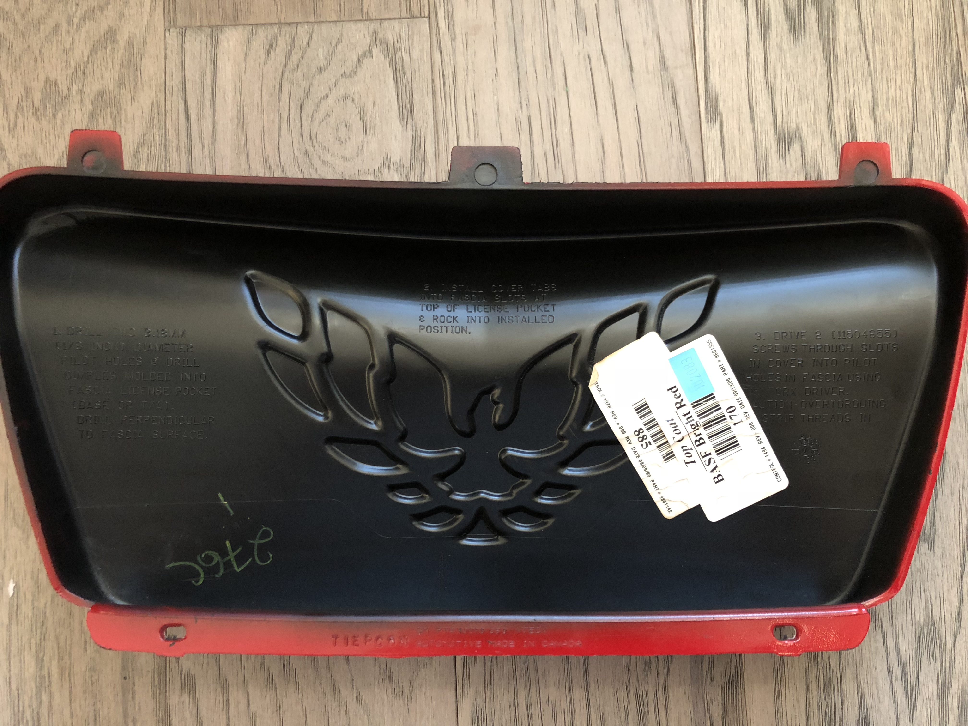 firebird license plate cover