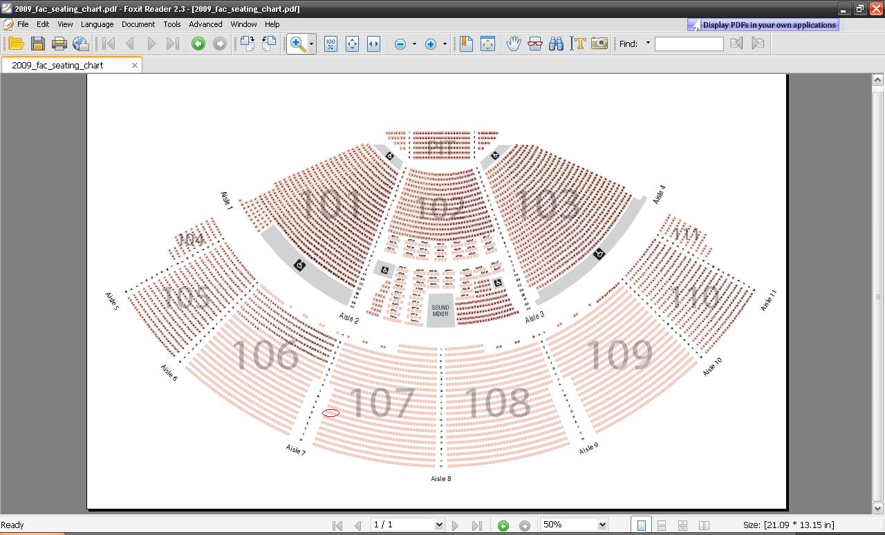 The Woodlands Seating Chart