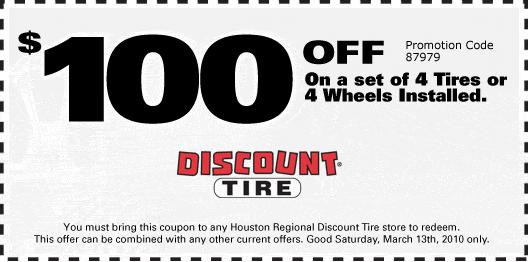 $100 off at Discount Tire Saturday only Coupon inside LS1TECH