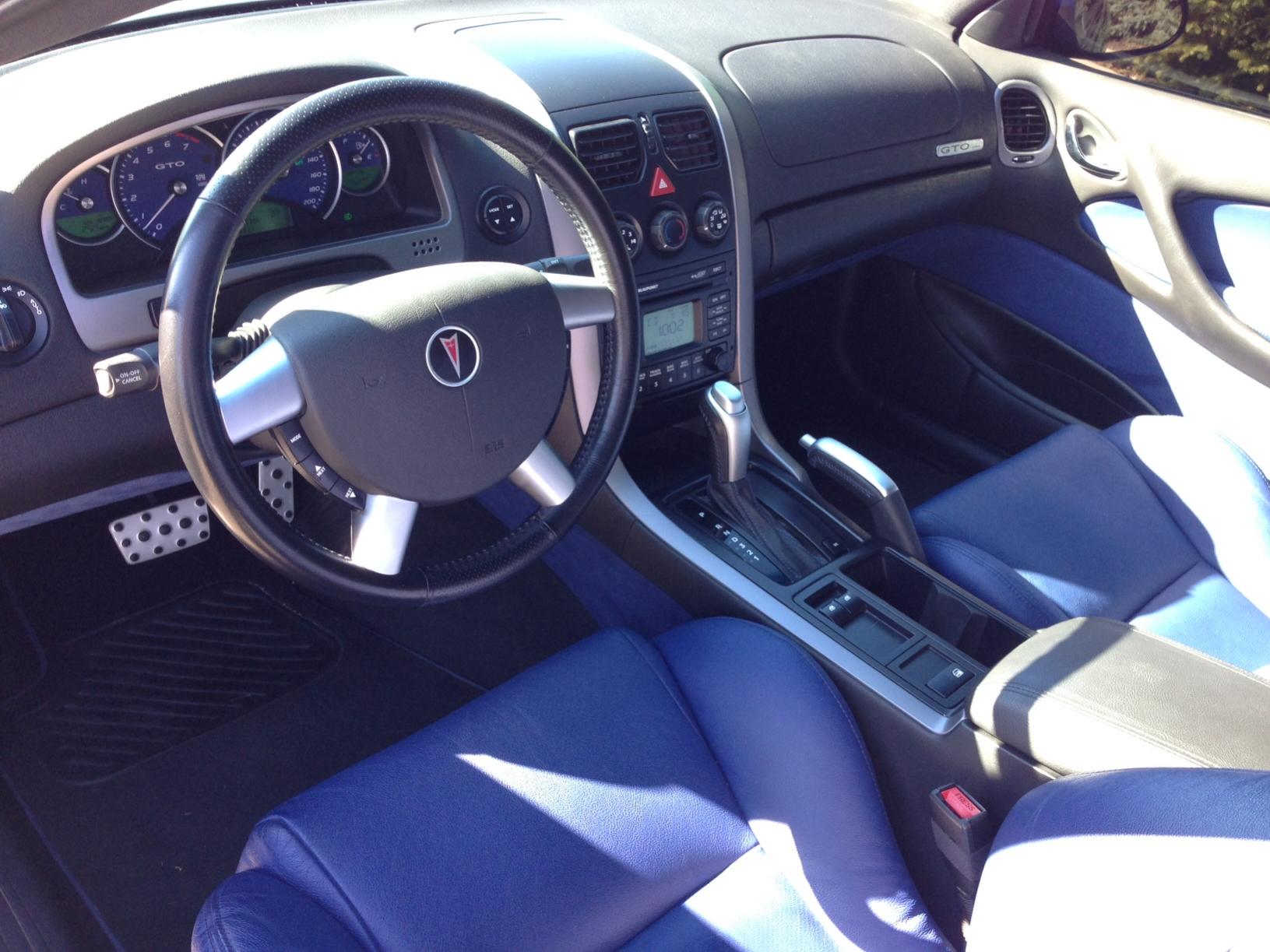 2006 Pontiac Gto A4 Impulse Blue Blue Interior Stock