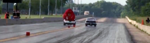 Camaro vs Mustang Parachute Save At KOTS 2013: Video Inside
