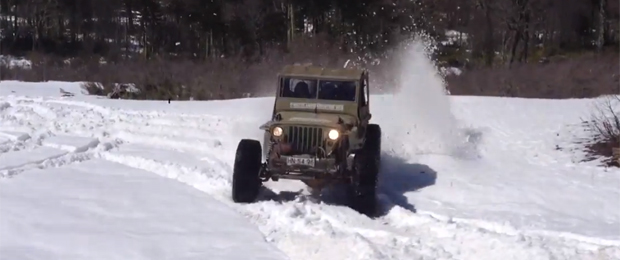 Watch this LSX’d Willys Frolic in the Snow