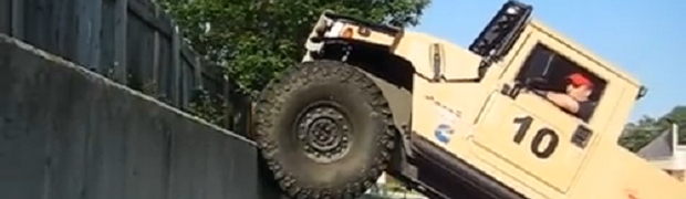 Say What? Watch a Humvee Climb a Six-Foot Wall (Video)