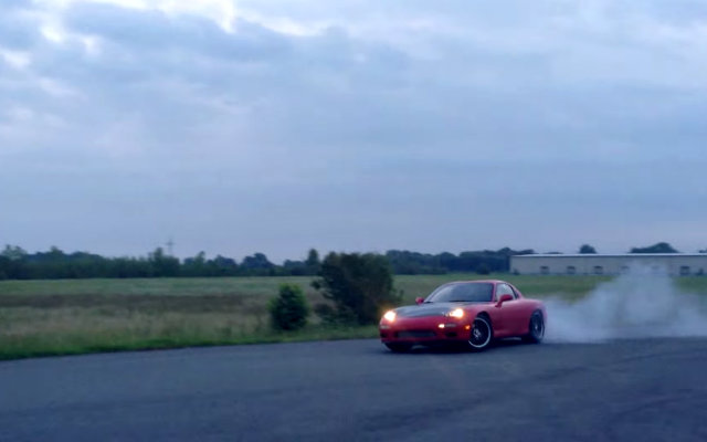 LS1 Powered RX-7 Spins Donuts
