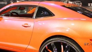 Sorry, the “First Car in the World on 34-Inch Wheels” is a Camaro
