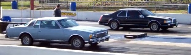 DRAG RACE LS1 Caprice Outruns Twin Turbo Lincoln