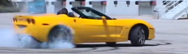 Like Father Like Daughter: Girl Spins Smokin’ Donuts in a Rental Corvette!