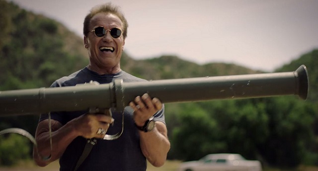 Schwarzenegger Celebrates Green Cars by Blowing Up a Caddy
