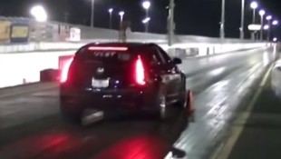 DRAG RACE Crazy Fast Cadillac CTS-V Wagon Goes 9.98