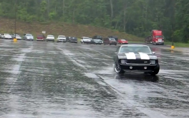 Watch a First Generation Camaro Roaring in the Rain