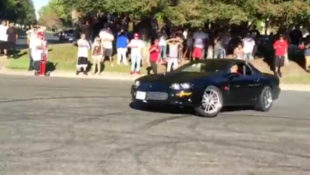 Insane 2002 Camaro Spins Donuts on a Flat Tire