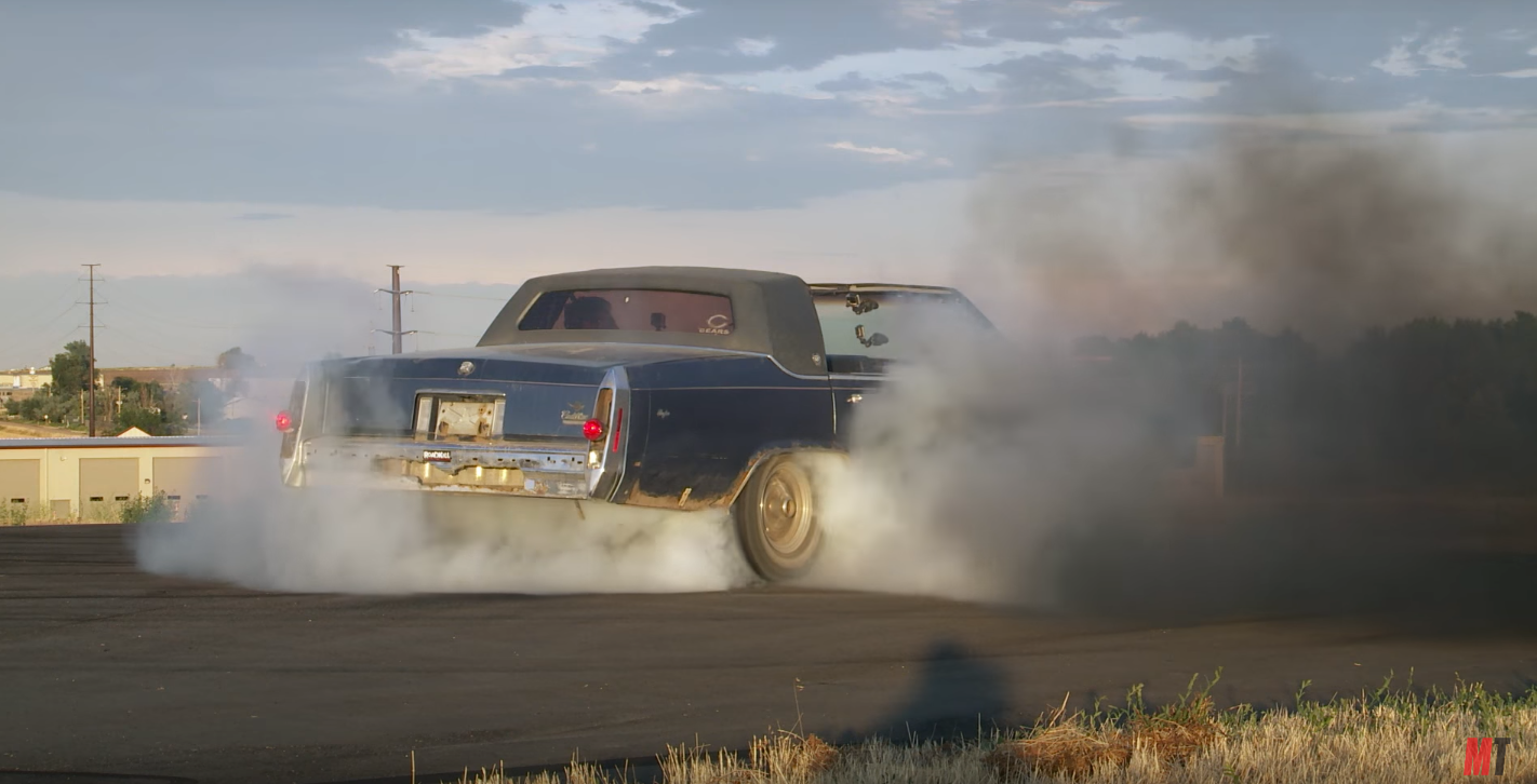 What’s Smoking More: The Engine or the Tires with Cummins-swapped Cadillac
