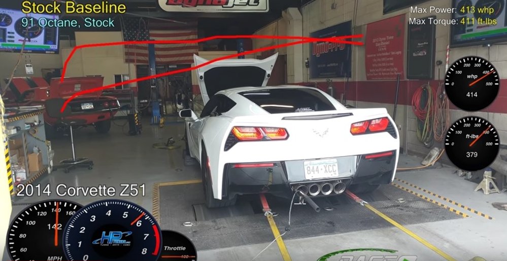 ls1tech.com c7 corvette stingray before after procharger install dyno tune