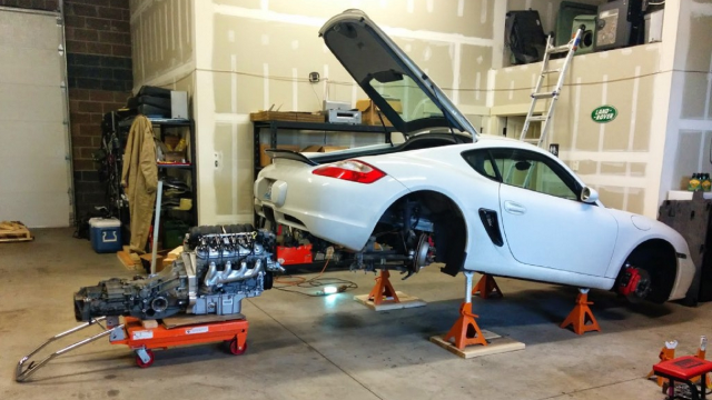 LS swapping the Porsche Boxster/Cayman (photos)