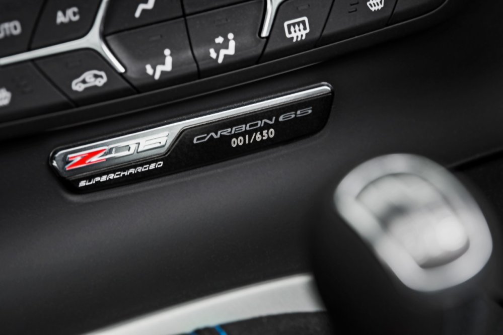 2018 Corvette Z06 Carbon 65 dash plaque
