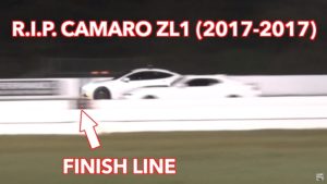 Modified Camaro ZL1 Nearly Destroys Tesla In Drag Race
