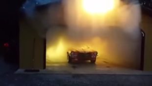 Camaro in a Smoky Garage