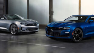 2020 Chevy Camaro SS Convertible and Coupe in blue and silver on sale now