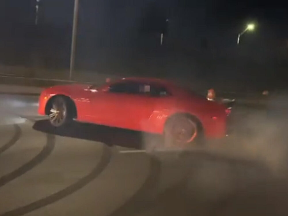 Freeway-Blocking Camaro