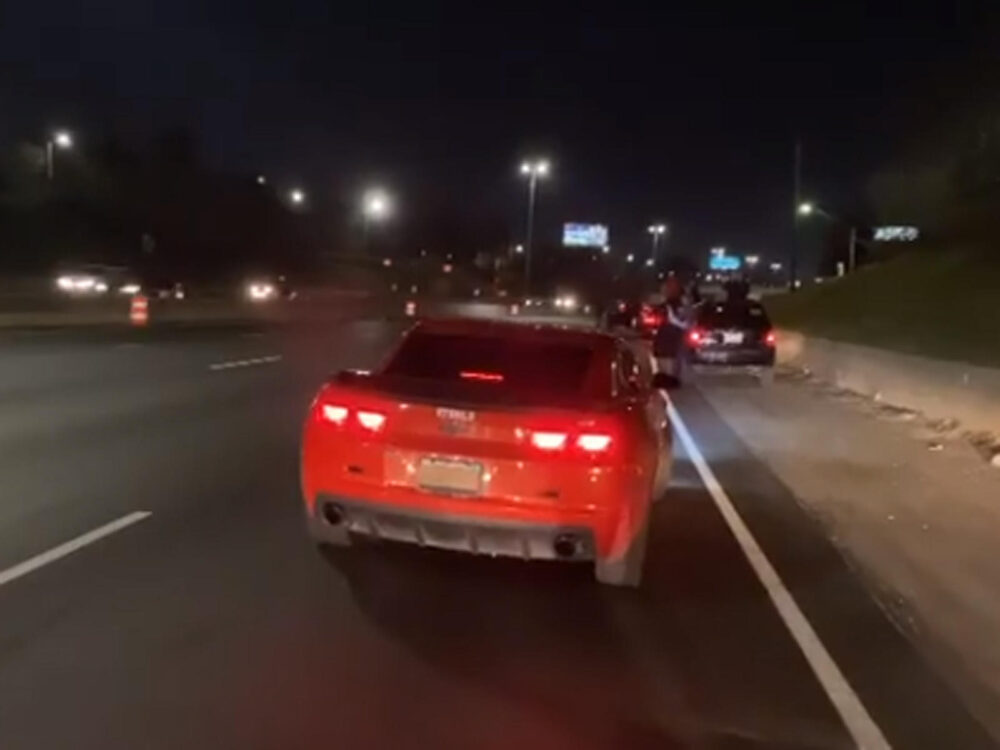 Freeway-Blocking Camaro