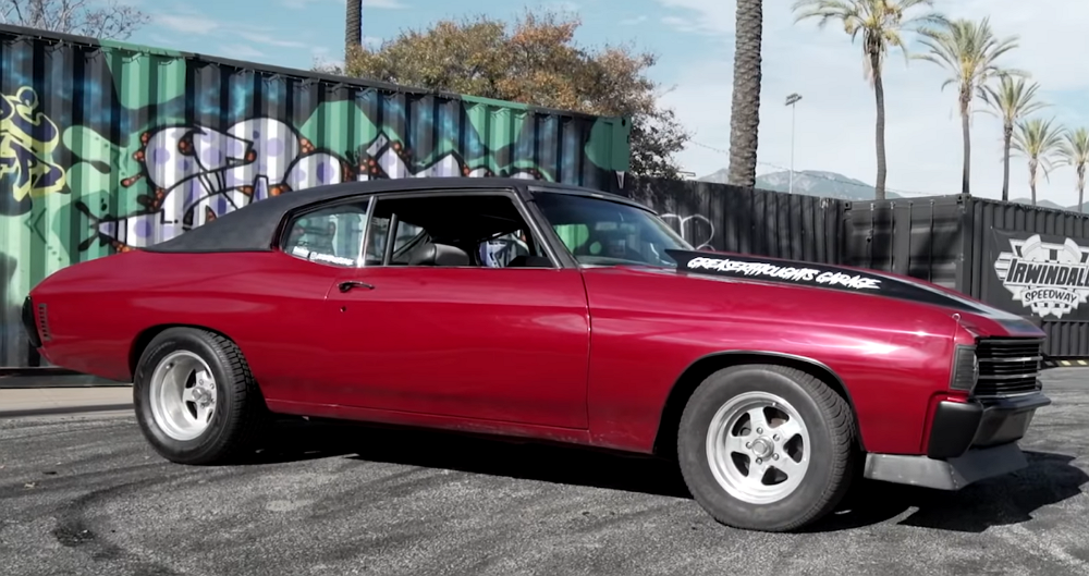 A-Body '72 Chevelle Smokes Up at 'Hoonigan's' Burnyard!