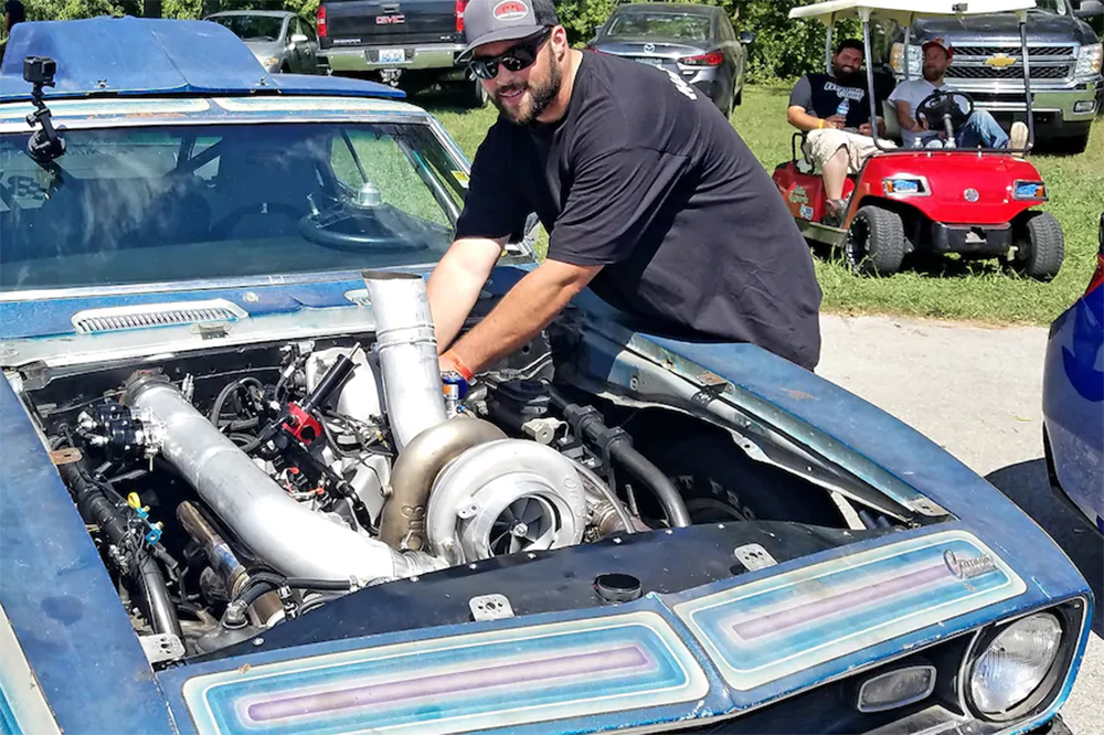 Jon Kelly with his 1968 Chevy SS with turbo LS V8 Engine