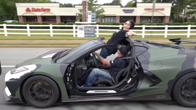 YouTubers Unbolt Their C8 Corvette's Doors and Go For a Drive