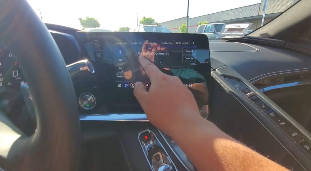 Cadillac Badge on C8 Corvette Touchscreen