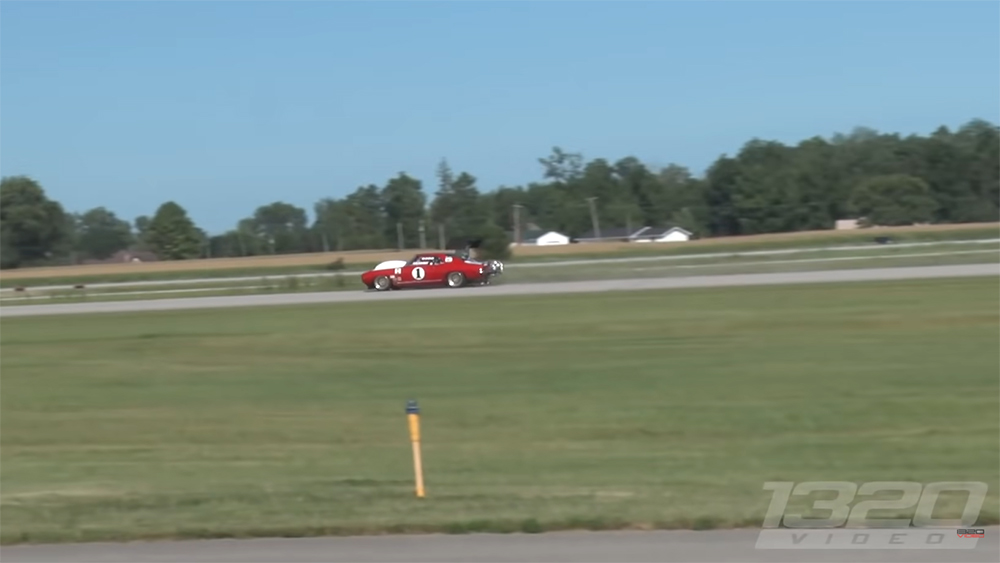 Big Red Camaro Makes 216 MPH Pass at Indiana Airstrip Attack
