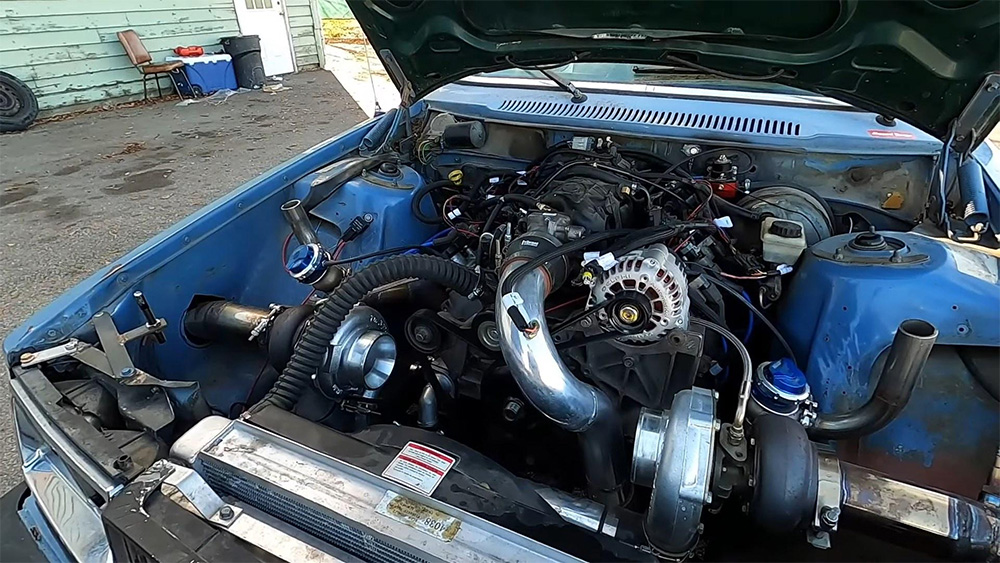 twin Turbocharged Chinese On 3 Performance 5.3 Truck LS engine